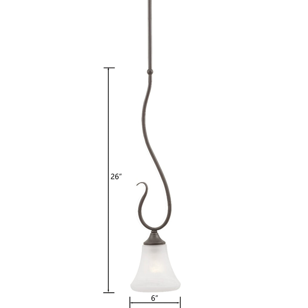Atlas Elipse 6'' Wide 1-Light Mini Pendant - Sophisticated Tulip Shade for Modern & Classic Interiors Painted Bronze CL11577-BZ