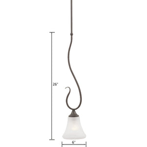 Atlas Elipse 6'' Wide 1-Light Mini Pendant - Sophisticated Tulip Shade for Modern & Classic Interiors Painted Bronze CL11577-BZ