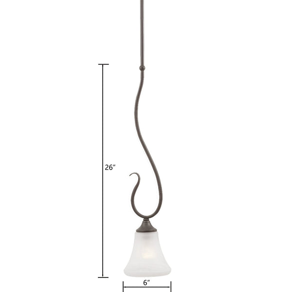 Atlas Elipse 6'' Wide 1-Light Mini Pendant - Sophisticated Tulip Shade for Modern & Classic Interiors Painted Bronze CL11577-BZ