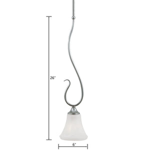 Atlas Elipse 6'' Wide 1-Light Mini Pendant - Sophisticated Tulip Shade for Modern & Classic Interiors Brushed Nickel CL11577-NK