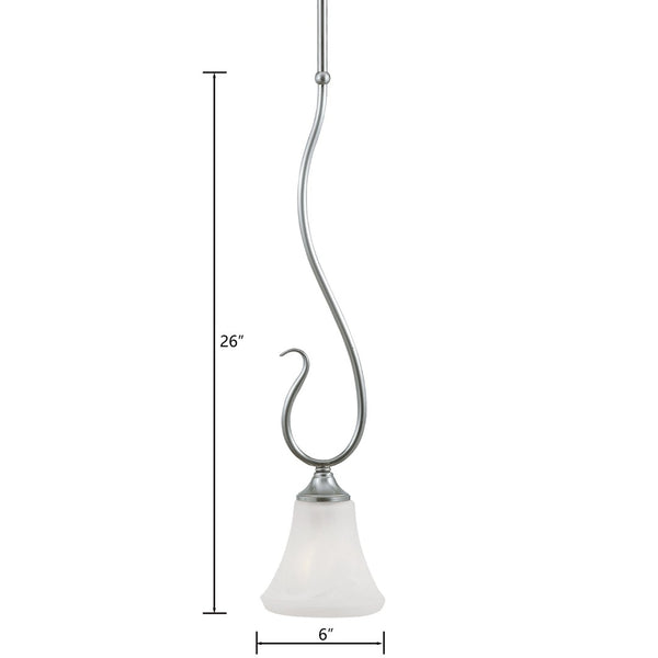 Atlas Elipse 6'' Wide 1-Light Mini Pendant - Sophisticated Tulip Shade for Modern & Classic Interiors Brushed Nickel CL11577-NK