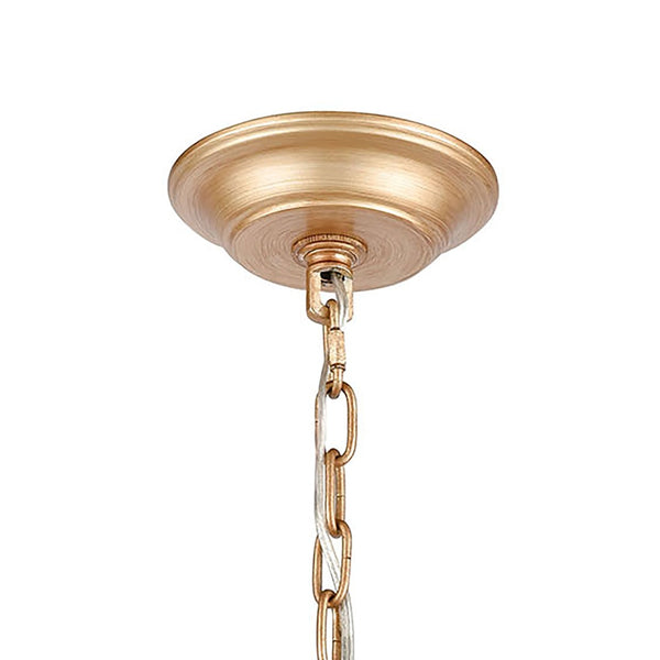 Atlas Equilibrium Mini Pendant - 8" Wide Matte Gold Lighting Fixture with Glass Beads & Crystals CL11580-GD