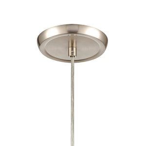 Atlas Evening Sky Mini Pendant - 5'' Wide Blue Cloud Glass Fixture in Satin Nickel for Stylish Spaces CL11582-GN