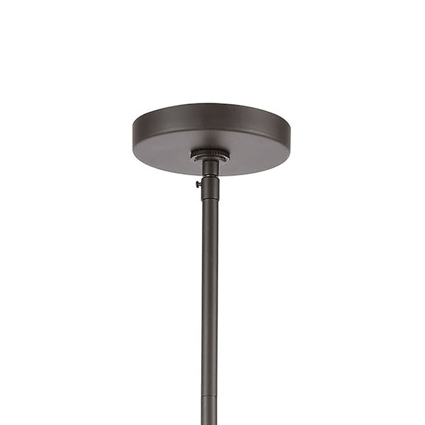 Atlas Fairfax 9" Wide 3-Light Mini Pendant - Modern Farmhouse Style in Oil Rubbed Bronze & Satin Nickel Accents CL11583-BZ
