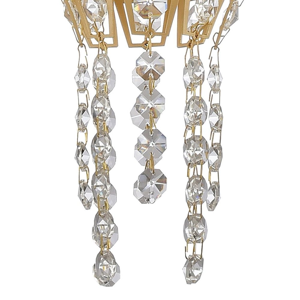 Atlas Fantania 8" Wide 2-Light Mini Pendant - Modern Crystal Pendant for Stylish Home Illumination Champagne Gold CL11584-GD
