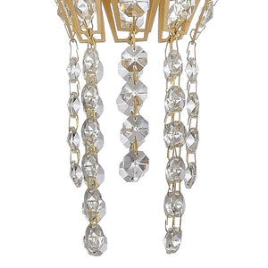 Atlas Fantania 8" Wide 2-Light Mini Pendant - Modern Crystal Pendant for Stylish Home Illumination Champagne Gold CL11584-GD