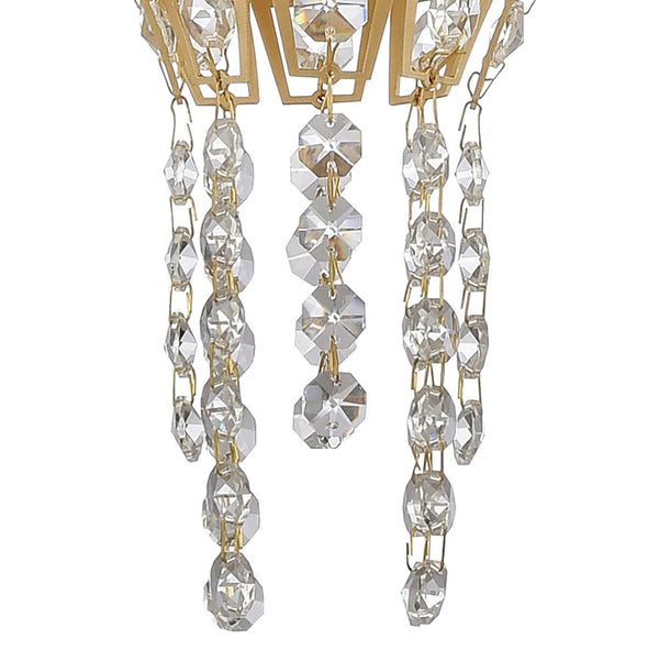 Atlas Fantania 8" Wide 2-Light Mini Pendant - Modern Crystal Pendant for Stylish Home Illumination Champagne Gold CL11584-GD