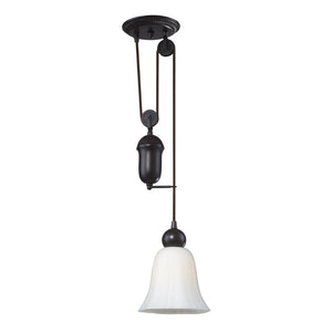Atlas Farmhouse Mini Pendant Light - Antique-Inspired Design with Adjustable Height for Rustic Charm Oiled Bronze 7'' CL11585-BZ