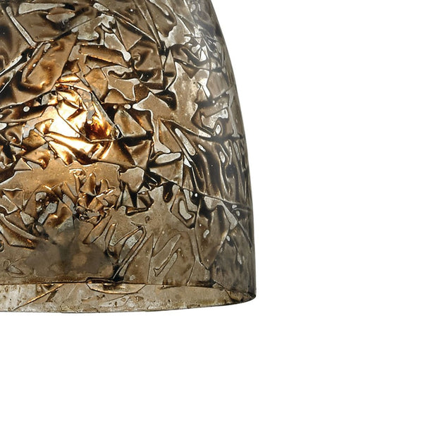 Atlas Fissure 5'' Wide 1-Light Pendant - Unique Hand-Blown Glass with Satin Nickel for Modern Spaces CL11586-GY