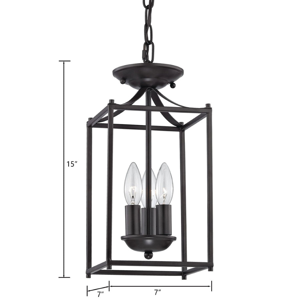 Atlas Foyer 3-Light Mini Pendant - Elegant Tulip Shades for Modern Entryways and Cozy Ambiance Oil Rubbed Bronze CL11589-BZ