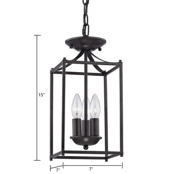 Atlas Foyer 3-Light Mini Pendant - Elegant Tulip Shades for Modern Entryways and Cozy Ambiance Oil Rubbed Bronze CL11589-BZ