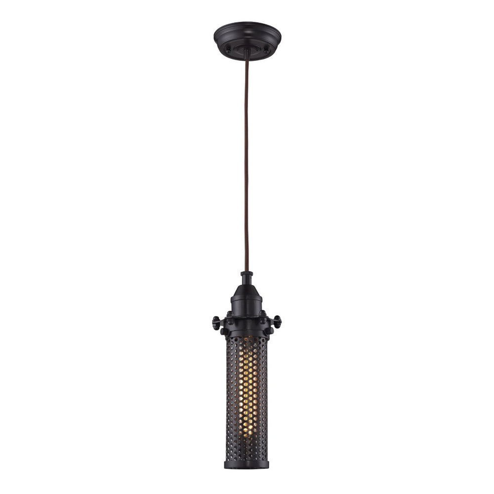 Atlas Fulton 4" Wide Industrial 1-Light Pendant - Vintage Oil Rubbed Bronze for Modern Spaces & Décor CL11590-BZ1