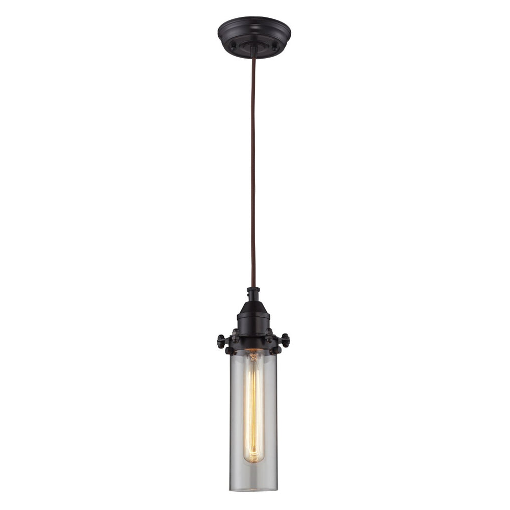 Atlas Fulton 4" Wide Industrial Pendant Light - Oil Rubbed Bronze, Durable Design for Modern Spaces CL11590-BZ2