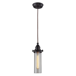 Atlas Fulton 4" Wide Industrial Pendant Light - Oil Rubbed Bronze, Durable Design for Modern Spaces CL11590-BZ2
