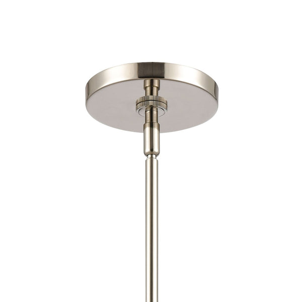 Atlas Gabby 11" Wide 1-Light Mini Pendant - Modern Conical Glass Shade with Sculptural Metalwork Design Polished Nickel CL11592-NK