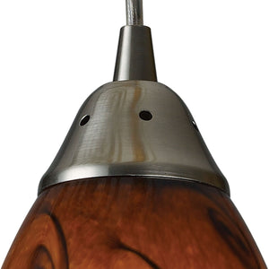 Atlas Galaxy Artisan 5'' Wide 1-Light Pendant - Hand-Blown Glass with Satin Nickel Finish for Warm Glow CL11593-BN