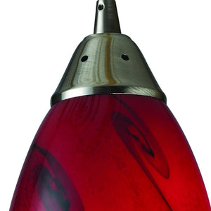 Atlas Galaxy 5'' Wide Hand-Blown Red Glass Pendant Light - Artisan Charm for Modern Spaces CL11594-RD