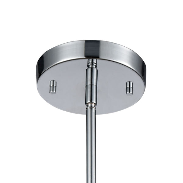 Atlas Glass Symphony 10'' Wide Mini Pendant - Modern Polished Chrome with Textured Glass Sparkle CL11597-CH