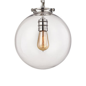 Atlas Gramercy 1-Light Mini Pendant - Polished Nickel, Elegant Glass Design for Kitchen & Entryway Spaces CL11598-NK