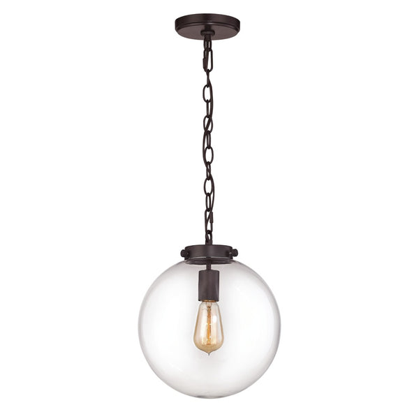 Atlas Gramercy 11" Wide Mini Pendant Light - Adjustable Oil Rubbed Bronze Fixture for Elegant Spaces CL11599-BZ