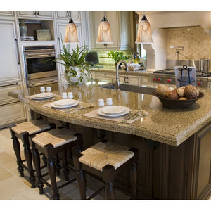 Atlas Granite 7'' Wide Hand-Blown Glass Pendant - Elegant Satin Nickel Lighting for Kitchen & Dining Spaces CL11600-WH