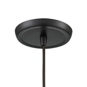 Atlas Hammered Glass Pendant Light – Elegant Aqua Shade with Textured Finish for Modern Indoor Spaces Oil Rubbed Bronze with Aqua CL11602-BL