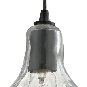 Atlas Hand Formed Glass 10'' Wide 1-Light Mini Pendant - Artisan Oil Rubbed Bronze Fixture for Elegant Spaces CL11603-BZ