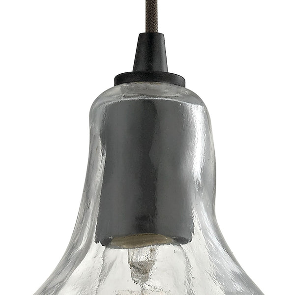 Atlas Hand Formed Glass 10'' Wide 1-Light Mini Pendant - Artisan Oil Rubbed Bronze Fixture for Elegant Spaces CL11603-BZ