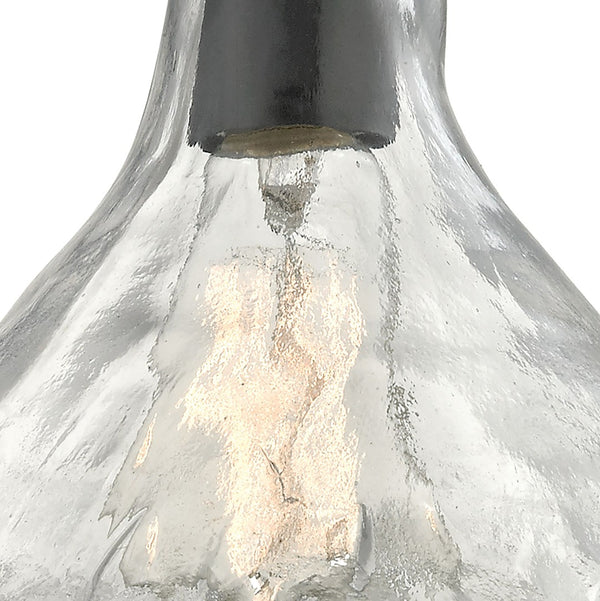 Atlas Hand Formed Glass 10'' Wide 1-Light Mini Pendant - Artisan Oil Rubbed Bronze Fixture for Elegant Spaces CL11603-BZ