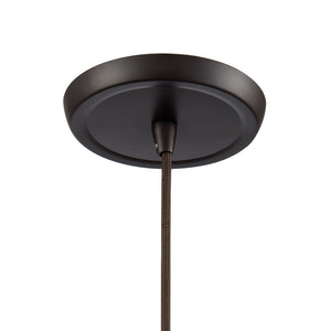 Atlas Hand Formed Glass 10'' Wide Mini Pendant Light - Artisanal Design with Craftsman Metal Detailing Oil Rubbed Bronze CL11604-BZ