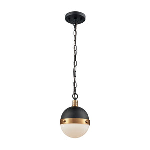 Atlas Harmelin 7" Wide 1-Light Mini Pendant - Retro Orb Design for Stylish Ambient Illumination in Any Space Matte Black CL11605-BK