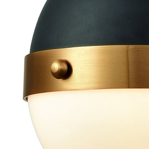 Atlas Harmelin 7" Wide 1-Light Mini Pendant - Retro Orb Design for Stylish Ambient Illumination in Any Space Matte Black CL11605-BK