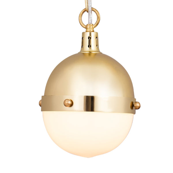 Atlas Harmelin 7" Wide 1-Light Mini Pendant - Retro Orb Design for Stylish Ambient Illumination in Any Space Satin Brass CL11605-BS
