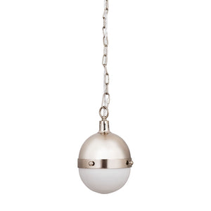 Atlas Harmelin 7" Wide 1-Light Mini Pendant - Retro Orb Design for Stylish Ambient Illumination in Any Space Satin Nickel CL11605-NK
