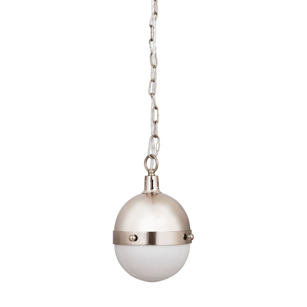 Atlas Harmelin 7" Wide 1-Light Mini Pendant - Retro Orb Design for Stylish Ambient Illumination in Any Space Satin Nickel CL11605-NK