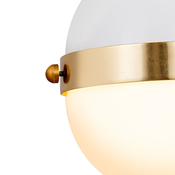 Atlas Harmelin 7" Wide 1-Light Mini Pendant - Retro Orb Design for Stylish Ambient Illumination in Any Space White CL11605-WH