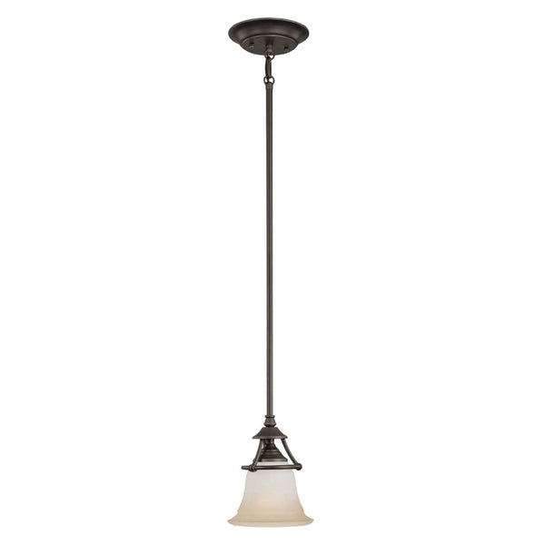 Atlas Harmony 7'' Wide Mini Pendant Light - Frosted Glass & Aged Bronze, Perfect for Dining & Kitchen Spaces CL11606-BZ