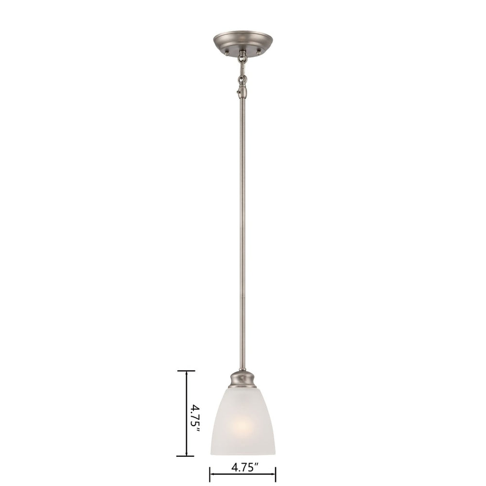 Atlas Haven 1-Light Mini Pendant - Elegant Satin Pewter Fixture with Dome Glass Shade for Versatile Lighting CL11607-SV
