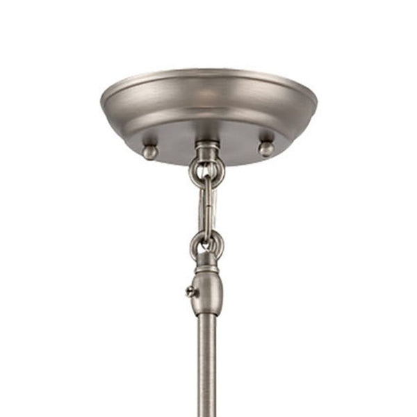 Atlas Haven 1-Light Mini Pendant - Elegant Satin Pewter Fixture with Dome Glass Shade for Versatile Lighting CL11607-SV