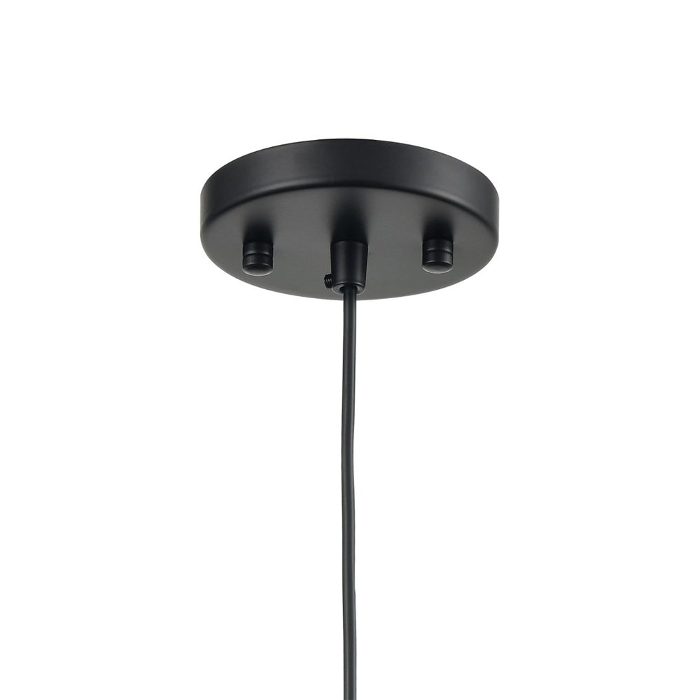 Atlas Heathrow 8'' Wide Mini Pendant Light - Elegant Matte Black & Satin Brass for Modern Interiors CL11608-BK