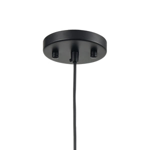Atlas Heathrow 8'' Wide Mini Pendant Light - Elegant Matte Black & Satin Brass for Modern Interiors CL11608-BK