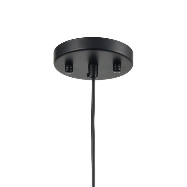Atlas Heathrow 8'' Wide Mini Pendant Light - Elegant Matte Black & Satin Brass for Modern Interiors CL11608-BK