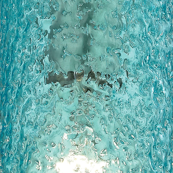 Atlas Ice Fragments 5'' Wide 1-Light Pendant - Elegant Ice-Inspired Design for Modern Spaces and Aesthetic Satin Nickel and Aqua Glass CL11610-BL2