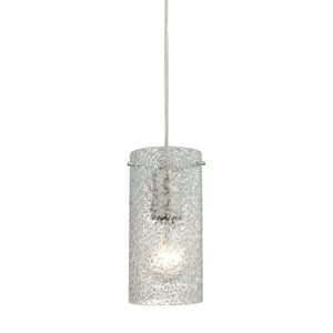 Atlas Ice Fragments 5'' Wide 1-Light Pendant - Elegant Ice-Inspired Design for Modern Spaces and Aesthetic Satin Nickel and Clear Glass CL11611-CL