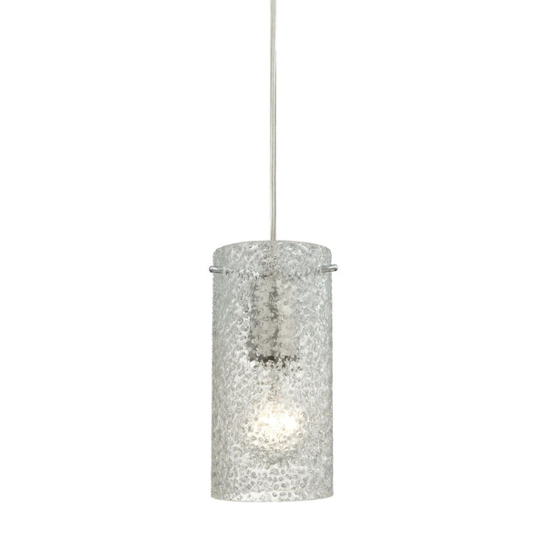 Atlas Ice Fragments 5'' Wide 1-Light Pendant - Elegant Ice-Inspired Design for Modern Spaces and Aesthetic Satin Nickel and Clear Glass CL11611-CL