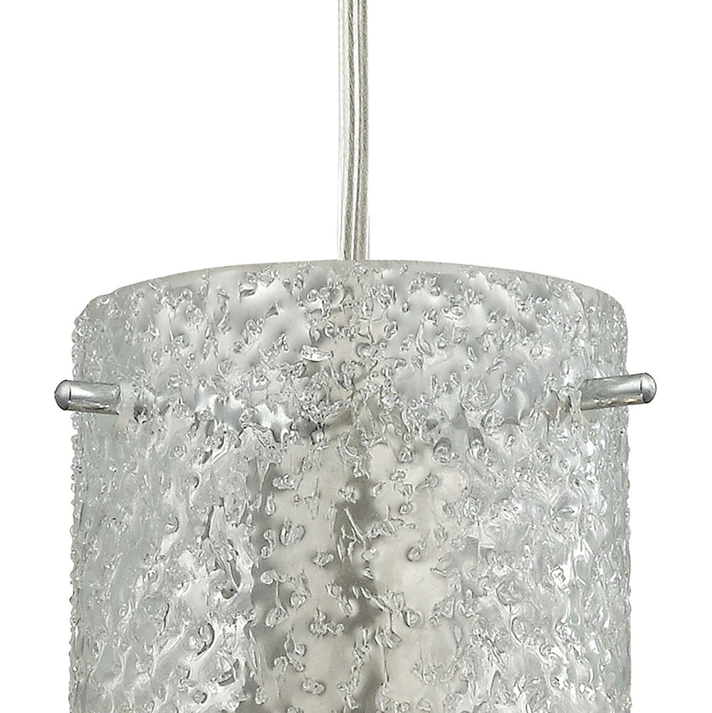 Atlas Ice Fragments 5'' Wide 1-Light Pendant - Elegant Ice-Inspired Design for Modern Spaces and Aesthetic Satin Nickel and Clear Glass CL11611-CL