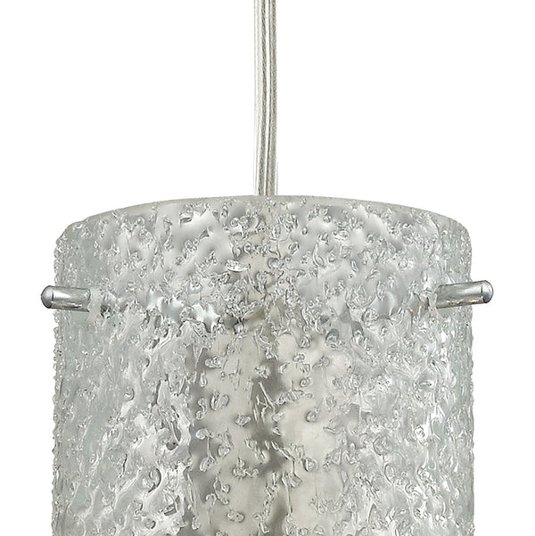 Atlas Ice Fragments 5'' Wide 1-Light Pendant - Elegant Ice-Inspired Design for Modern Spaces and Aesthetic Satin Nickel and Clear Glass CL11611-CL