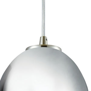 Atlas Illusions 5" Wide 1-Light Pendant - Iridescent Fireworks Glass in Satin Nickel for Modern Spaces CL11613-MU