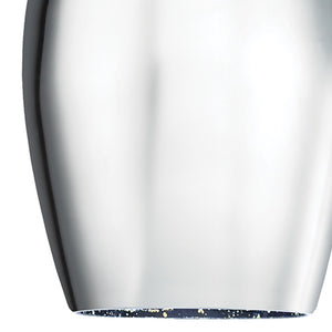 Atlas Illusions 5" Wide 1-Light Pendant - Iridescent Fireworks Glass in Satin Nickel for Modern Spaces CL11613-MU