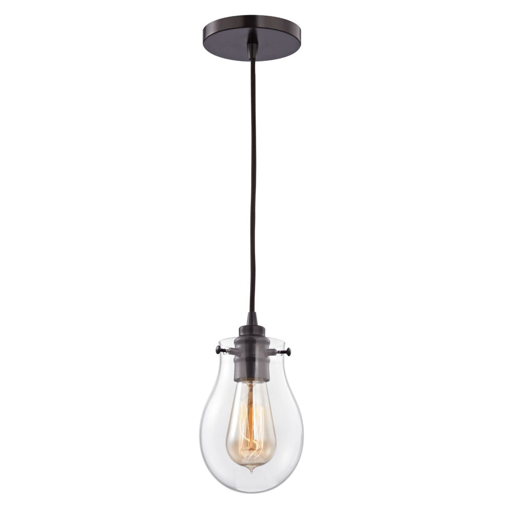 Atlas Jaelyn 5" Wide 1-Light Pendant - Elegant Oil Rubbed Bronze Fixture for Kitchen, Dining & Foyer CL11615-BZ
